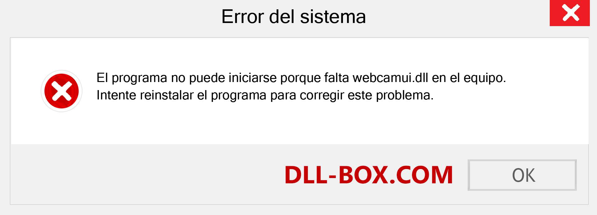 ¿Falta el archivo webcamui.dll ?. Descargar para Windows 7, 8, 10 - Corregir webcamui dll Missing Error en Windows, fotos, imágenes